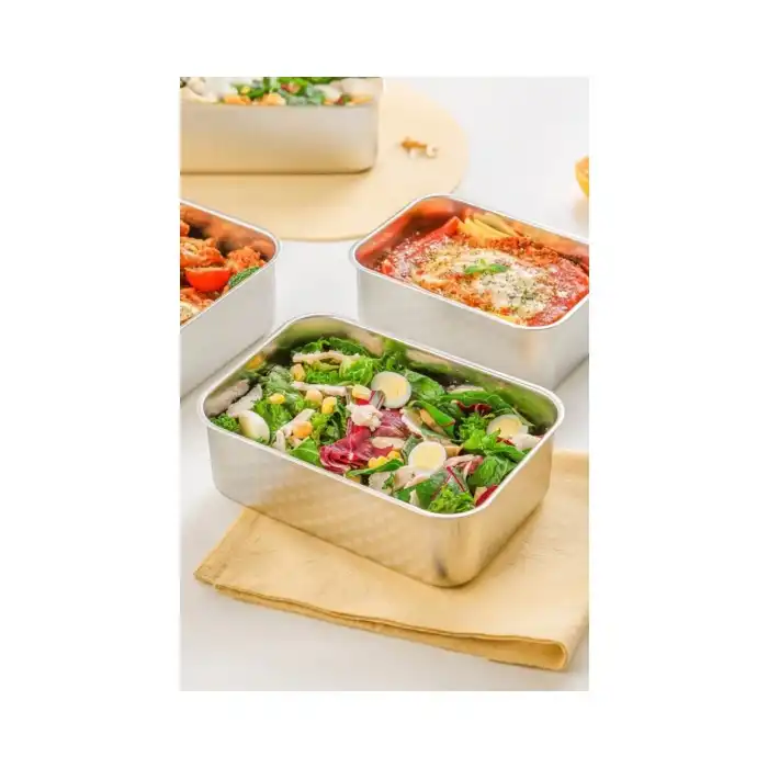 Perfect Seal Paslanmaz Çelik Saklama Kabı 4 Lü Set