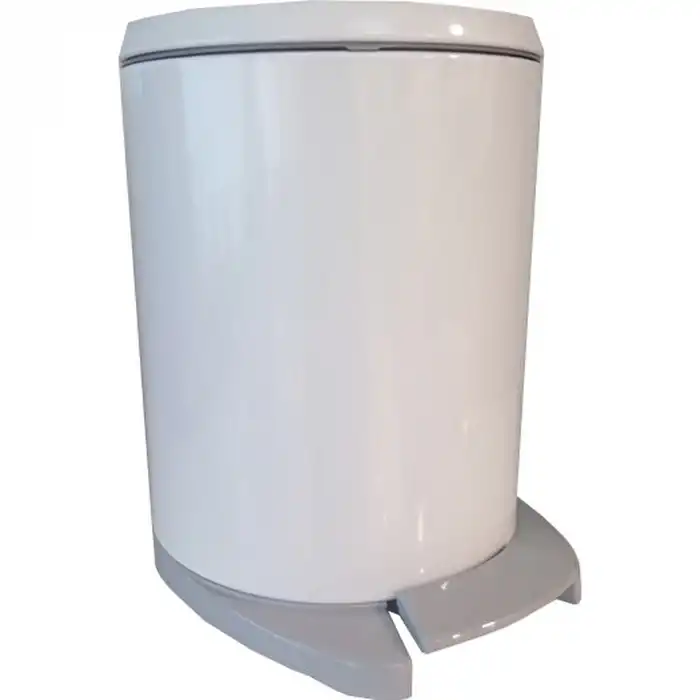 Cigo Pedallı Çöp Kovası 6 l. Beyaz İç Kısım Gri