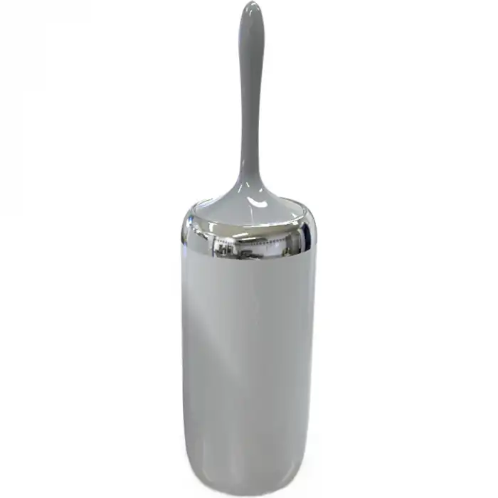 Lima Gri Tuvalet Fırçası Krom Dekorlu