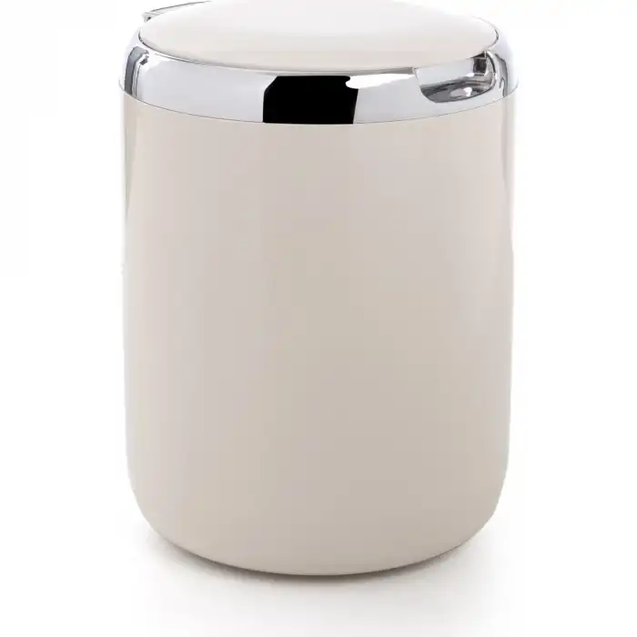 Tezgah Üstü Plastik Kapaklı Çöp Kovası 3 l. Bej