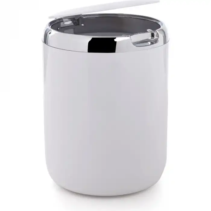 Tezgah Üstü Plastik Kapaklı Çöp Kovası 3 l. Beyaz