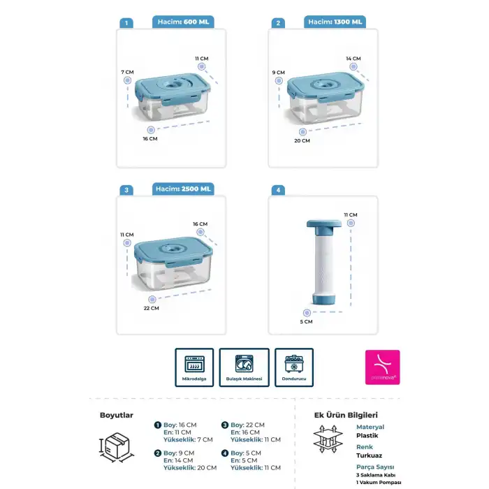 Seoul Taze Ürün Saklama Kabı 3lü Set