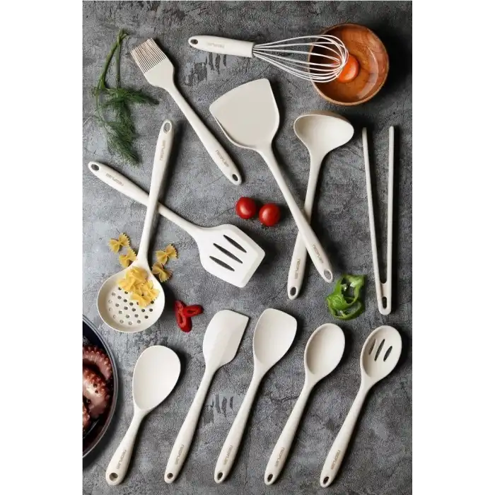 Si̇li̇kon Bej 12 Parça Servis Seti