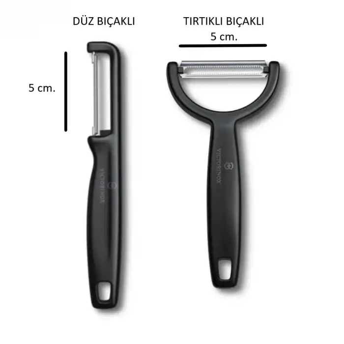 Siyah Soyacak Seti 2 li (Düz Kenar & Tırtıklı Kenar)