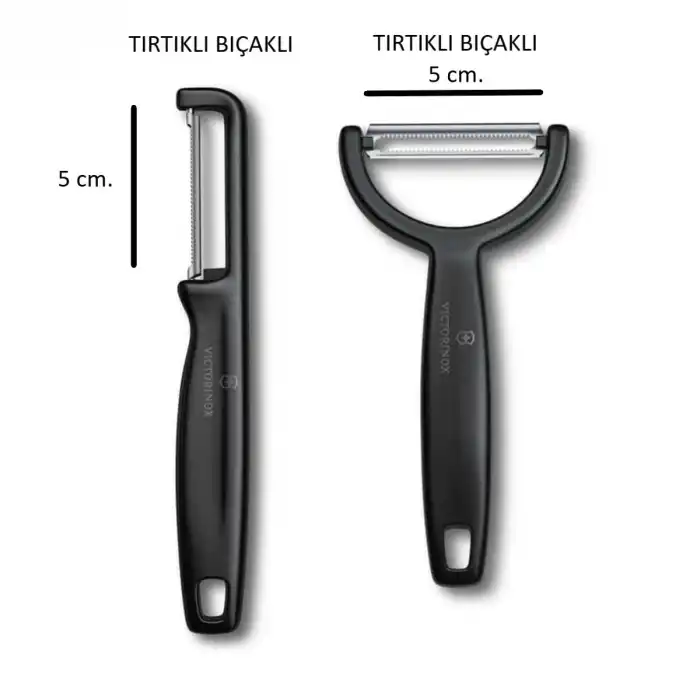 Siyah Soyacak Seti 2 li (Tırtıklı Kenar & Tırtıklı Kenar)