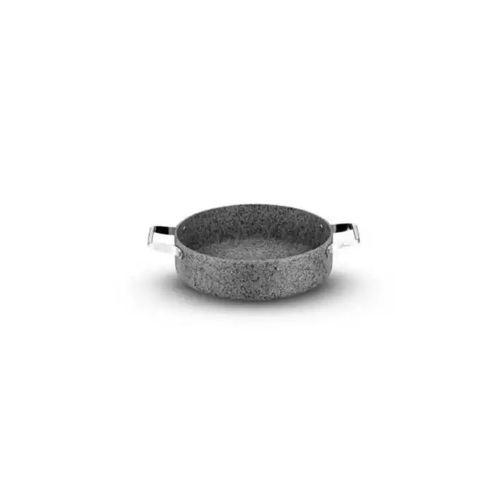 Stone-Age Çizilmez Yanmaz Yapışmaz Basık Tencere - 22 cm
