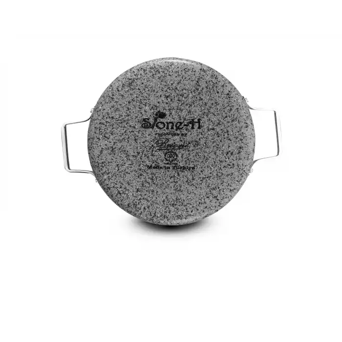 Stone-Age Çizilmez Yanmaz Yapışmaz Basık Tencere - 32 cm