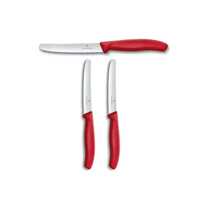 Victorinox 3 ad. 6.7831 Kırmızı 11 cm. çelik uçlu doğrama bıçağı