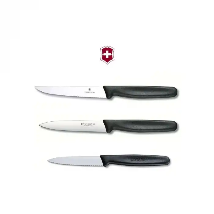 3 lü Siyah Set 12 cm. 6.7933.12 & 10 cm. 6.7703 & 8 cm. 6.7633 Victorinox
