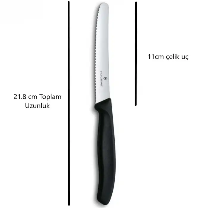Yeni Seri 3 lü Siyah Sapan Soyacak ve 11 cm Bıçak Set