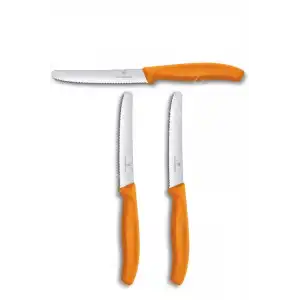 3 lü Turuncu Küt Bıçak Set 6.7836.L119 11 cm.
