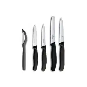 Siyah 5 li Büyük Soyacak ve Bıçak Seti