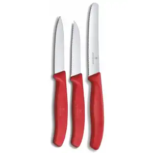 3 lü Kırmızı Bıçak Seti 6.7601 & 6.7431 & 6.7831
