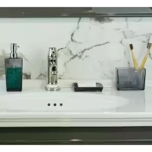 Biga Banyo Seti Şeffaf Siyah 3 Parça