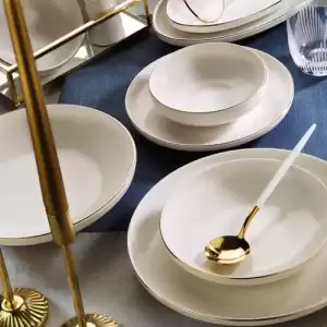 Acoustic Gold 6 Kişilik 30 Parça Yemek Takımı