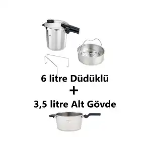 Vitaquick® Black Düdüklü Tencere 6 L. + 3,5 L. Alt Gövde