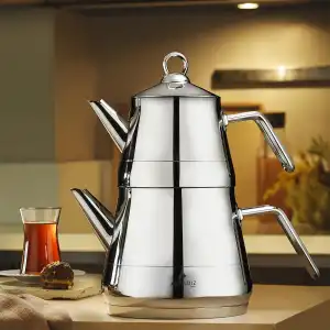 Vento Plus Çelik Sap Çaydanlık Takımı Mini Boy