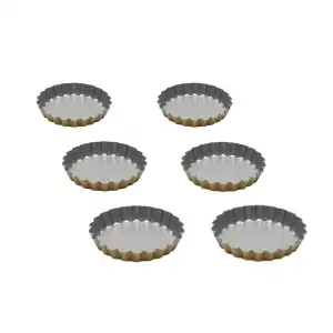 Anto Mini 6 lı Tart Kalıbı Silver Gold