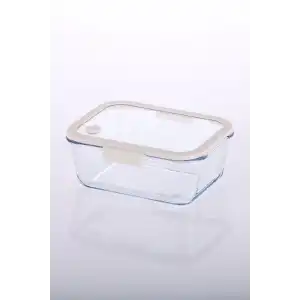 Fika Glace Vakumlu Cam Saklama Kabı 1900 Ml Bej