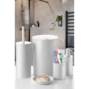 Flores 5 Parça Banyo Seti Beyaz