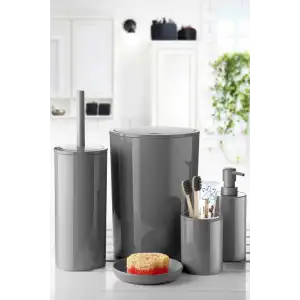 Flores 5 Parça Banyo Seti Gri