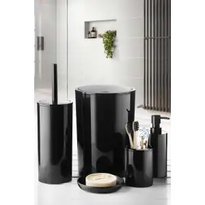 Flores 5 Parça Banyo Seti Siyah