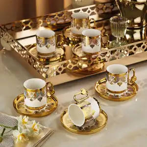 Latife 6 Kişilik Türk Kahve Fincan Takımı