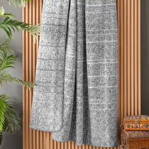 Laurel Gri Battaniye Tek Kişilik