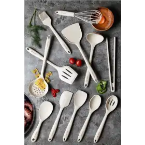 Si̇li̇kon Bej 12 Parça Servis Seti