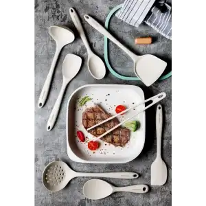 Si̇li̇kon Bej 8 Parça Servis Seti