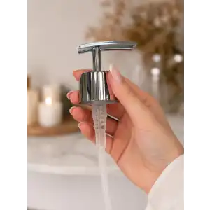 Sıvı Sabunluk Gümüş Renkli Plastik Yedek Pompa