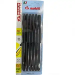 Siyah Meyve Bıçağı 12 Adet Bıçak Seti