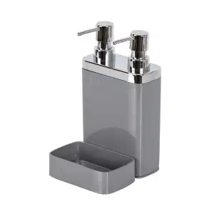 Viva 2 li Süngerlikli Mutfak Sıvı Sabunluk Gri