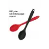 2 Li Silikon Uzun Karıştırma Kaşığı Seti Kırmızı & Siyah
