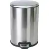 Cigo Siyah Paslanmaz Çelik Pedallı Çöp Kovası 12 L.