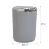 Lima Çöp Kovası Gri Plastik Gövde Krom Dekorlu 6 l.