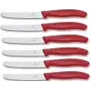Victorinox 6 adet ekmek bıçağı, tereyağı bıçağı, Swiss Classic, polipropilen paslanmaz çelik, Kırmızı, tek beden