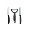 Yeni Seri 3 lü Siyah Sapan Soyacak ve 11 cm Bıçak Set
