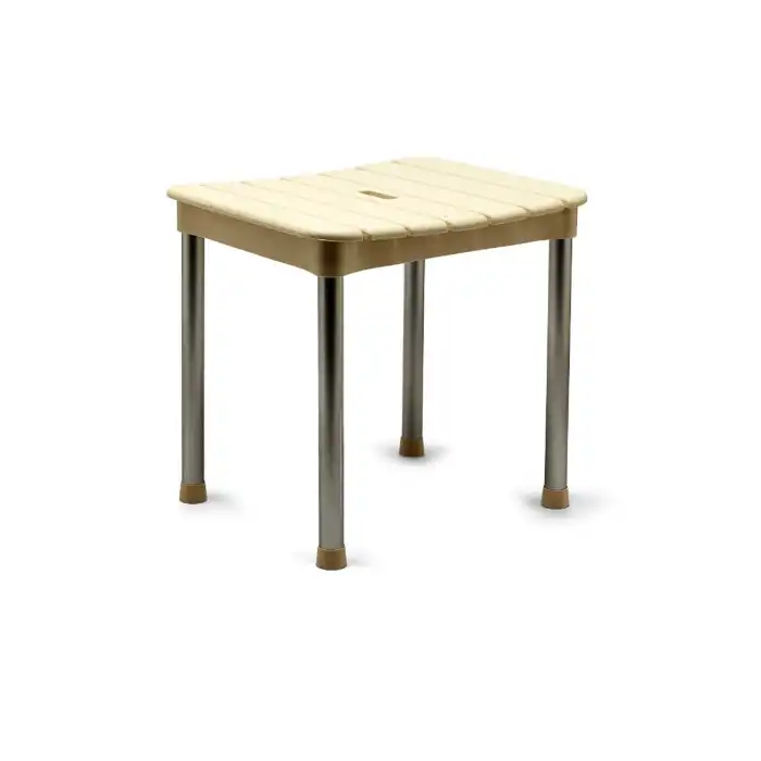 Okaliptus Banyo Taburesi Bej