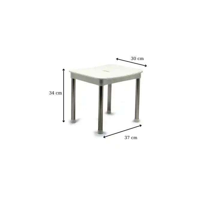 Okaliptus Banyo Taburesi Beyaz