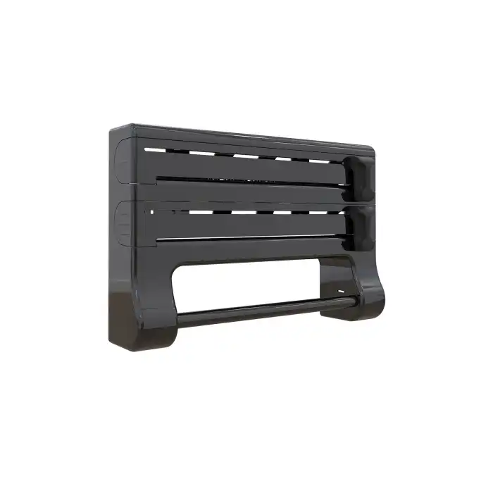 Mutfak Folyo ve Havlu Tutucusu Siyah