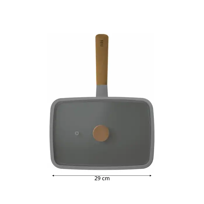 Fıka Dikdörtgen Tava 29 cm. Gri