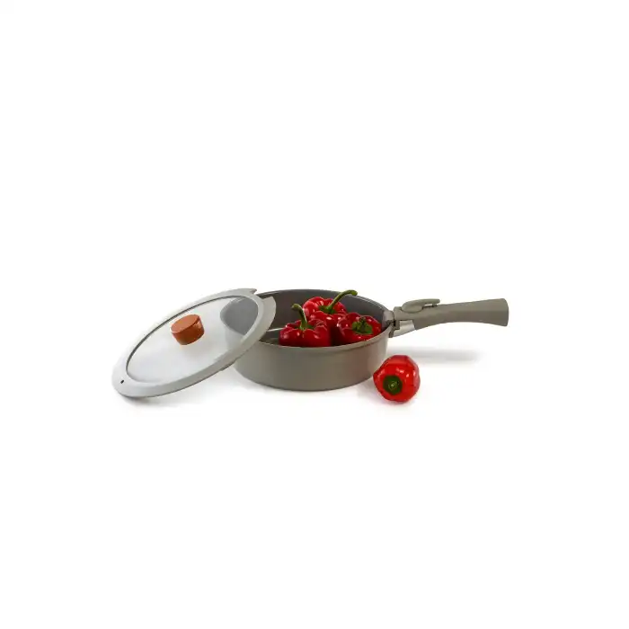 Midas Gri 11 Parça Ayrılabilen Saplı Iç Içe Geçebilen Indüksiyonlu Tencere Tava Seti