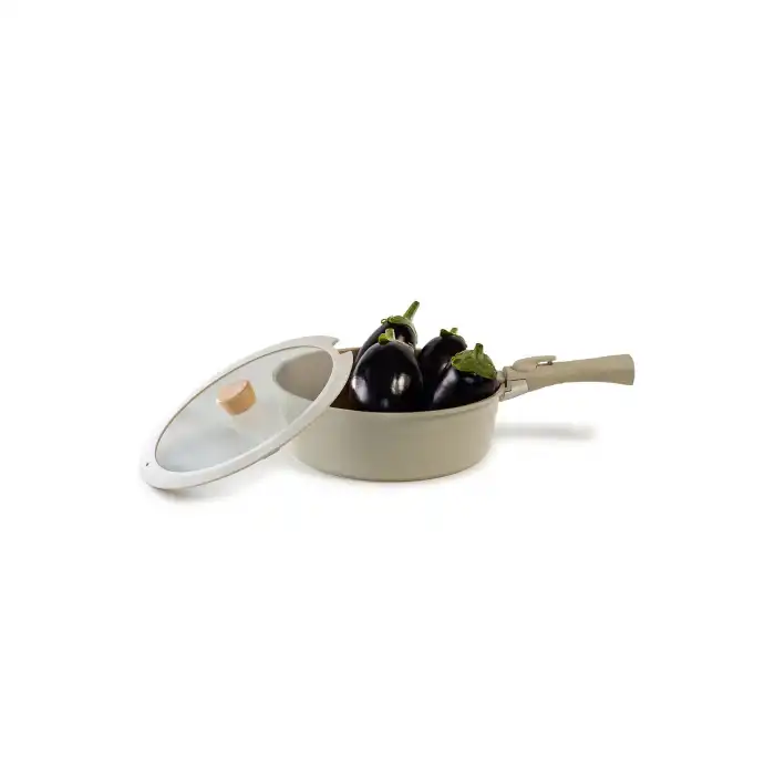 Midas Bej 11 Parça Ayrılabilen Saplı Iç Içe Geçebilen Indüksiyonlu Tencere Tava Seti