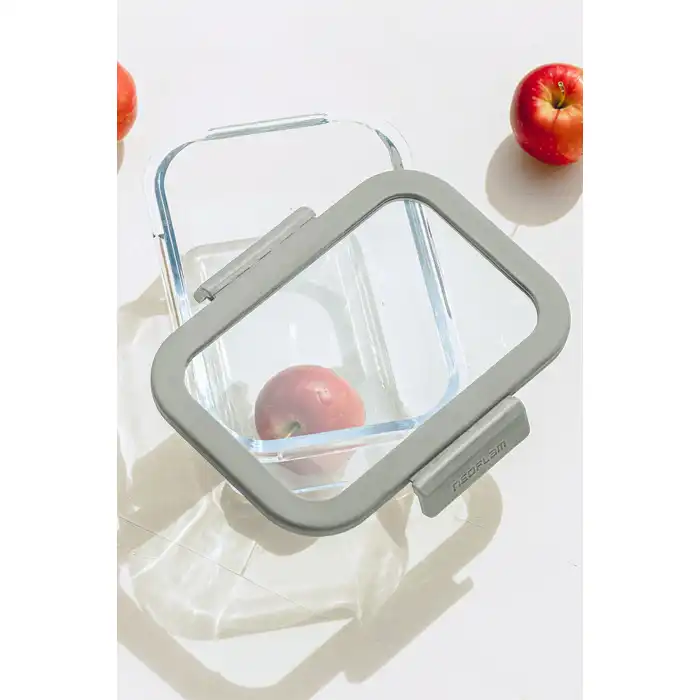 Fika Glace Cam Saklama Kabı 1200 ml. Gri