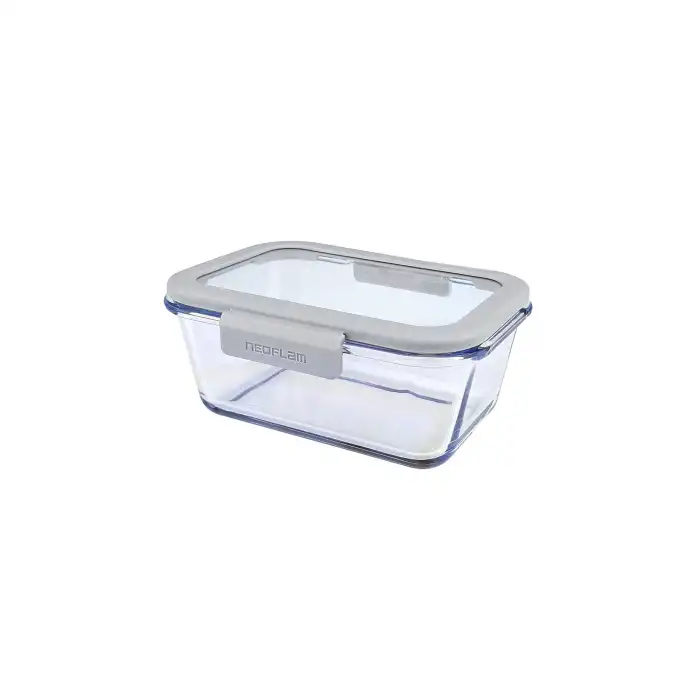 Fika Glace Cam Saklama Kabı 1200 ml. Gri