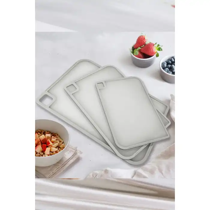 Fika Kesme Tahtası Seti 3 pr. Gri