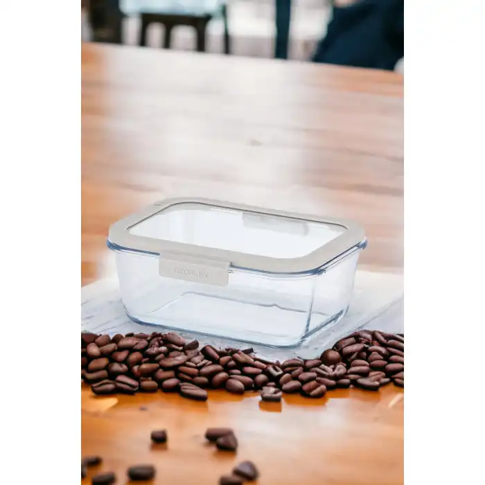 Fika Glace Cam Saklama Kabı 800 ml. Bej