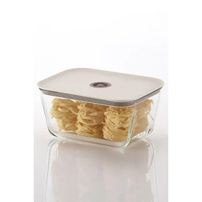 Fika Clik Dikdörtgen Saklama Kabı 2600 ml. Bej