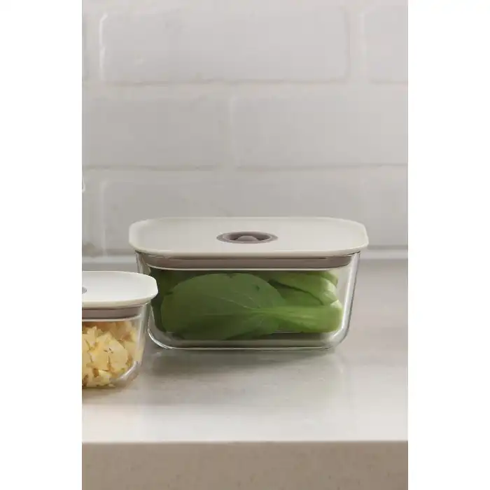 Fika Clik Dikdörtgen Saklama Kabı 800 ml. Bej